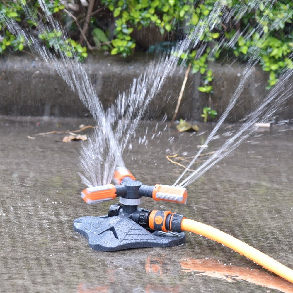 Water Sprinkler 360 Degree 3 Arm Lawn Rotating Nozzles