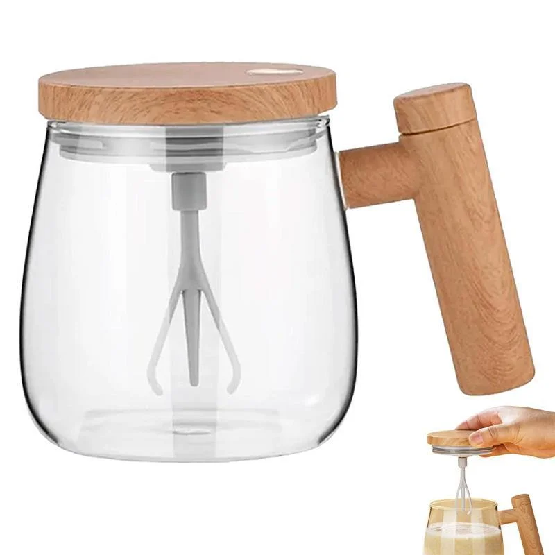 Self Stirring Mug 400ML Electric Mixing Coffee Glass Cup