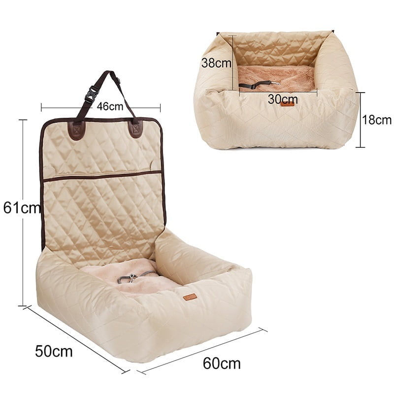 Dog Car Seat 2 In 1 Folding Pet Bed Carrier