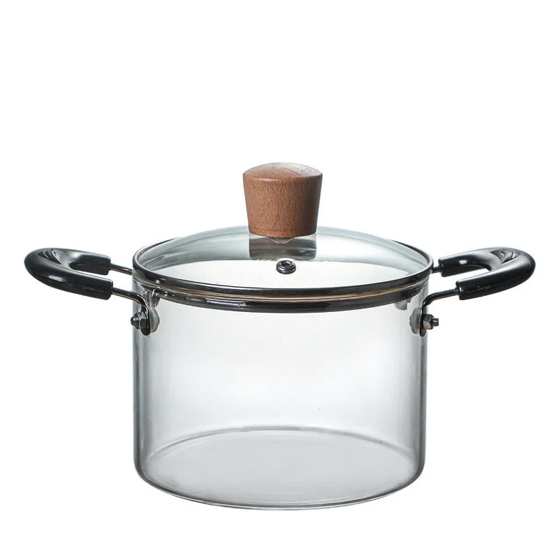 Transparent Glass Cooking Heating Pot