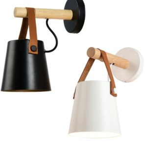 Wooden Nordic Strap Wall Lamp