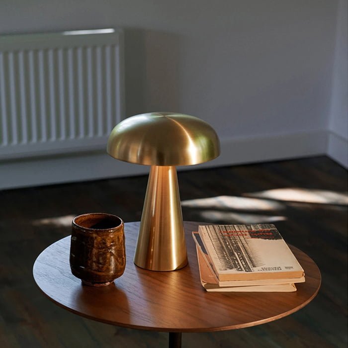 Mushroom Lamp LED Touch Dimming Metal Rechargeable Desk Lamp