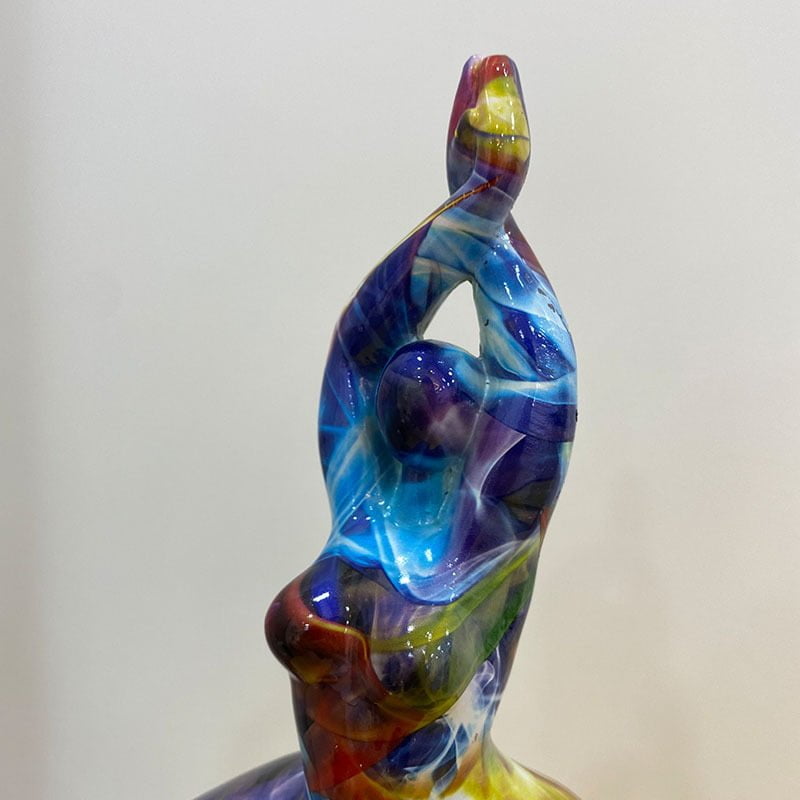 Colorful Resin Nordic Yoga Sculpture Woman Figurine