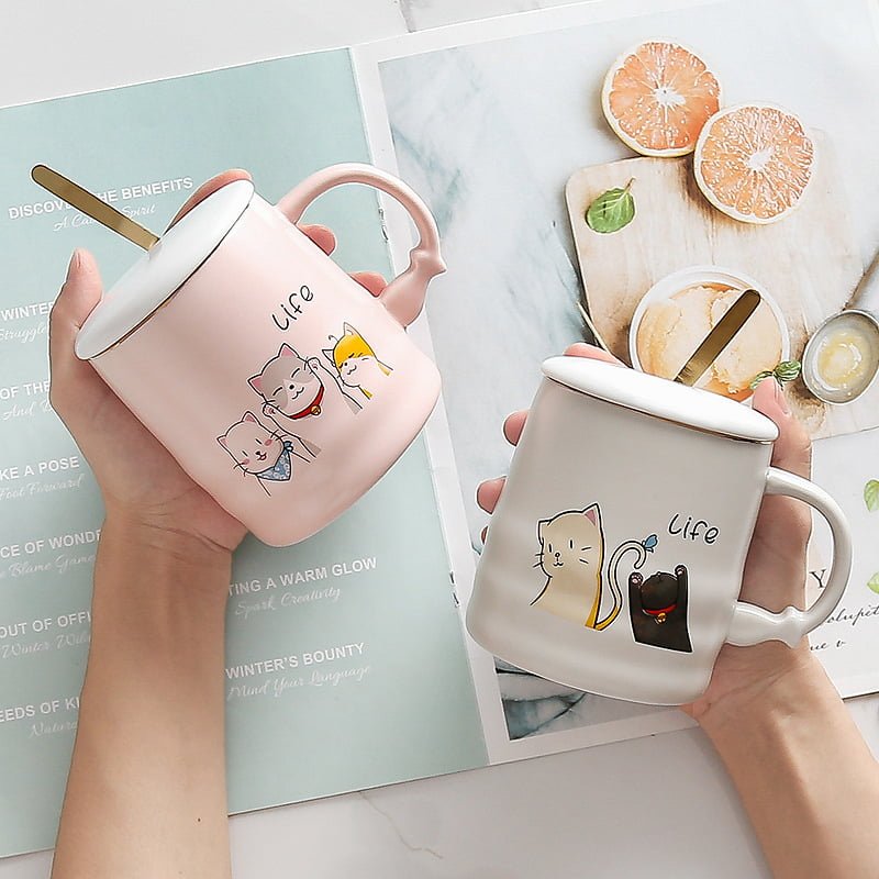 Cute Cats Ceramic Cartoon Coffee Mug