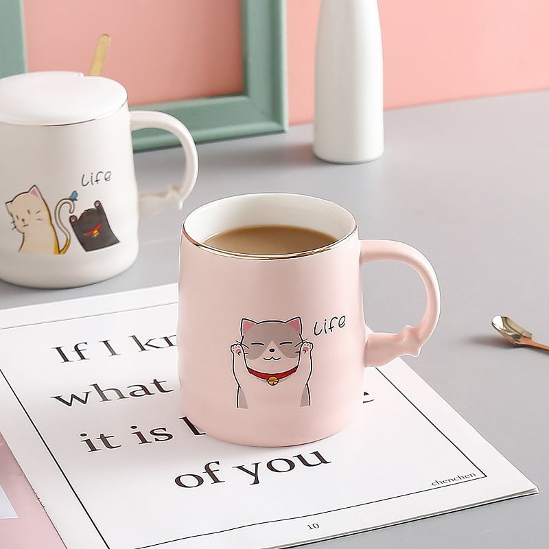 Cute Cats Ceramic Cartoon Coffee Mug - Image 3