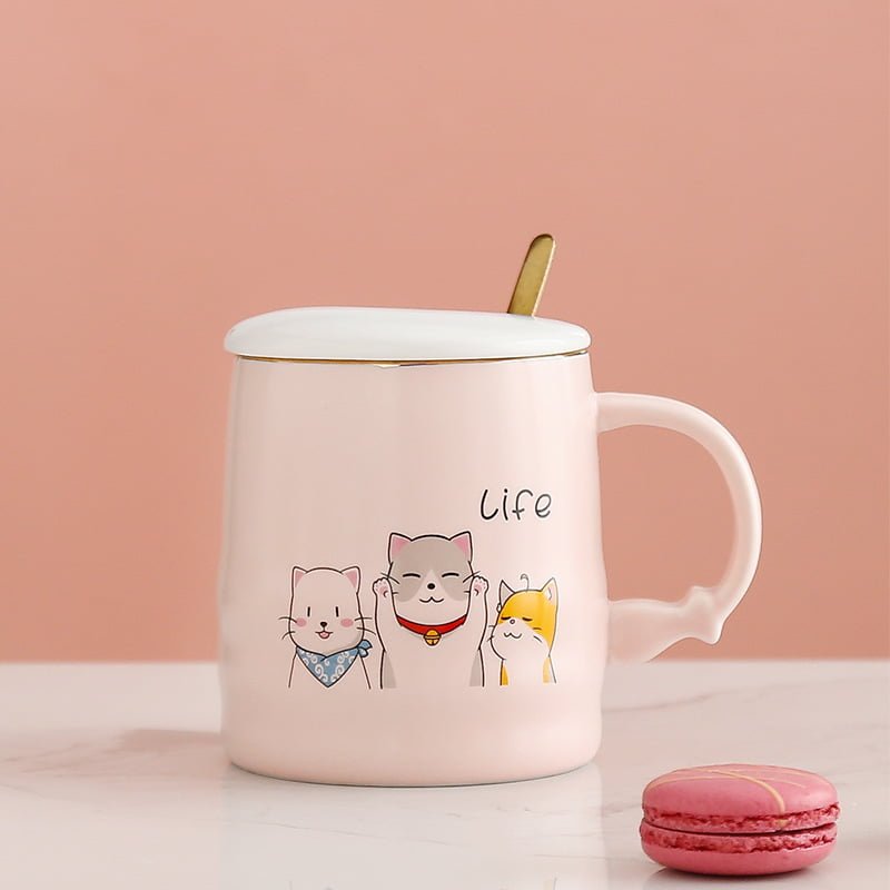 Cute Cats Ceramic Cartoon Coffee Mug - Image 5