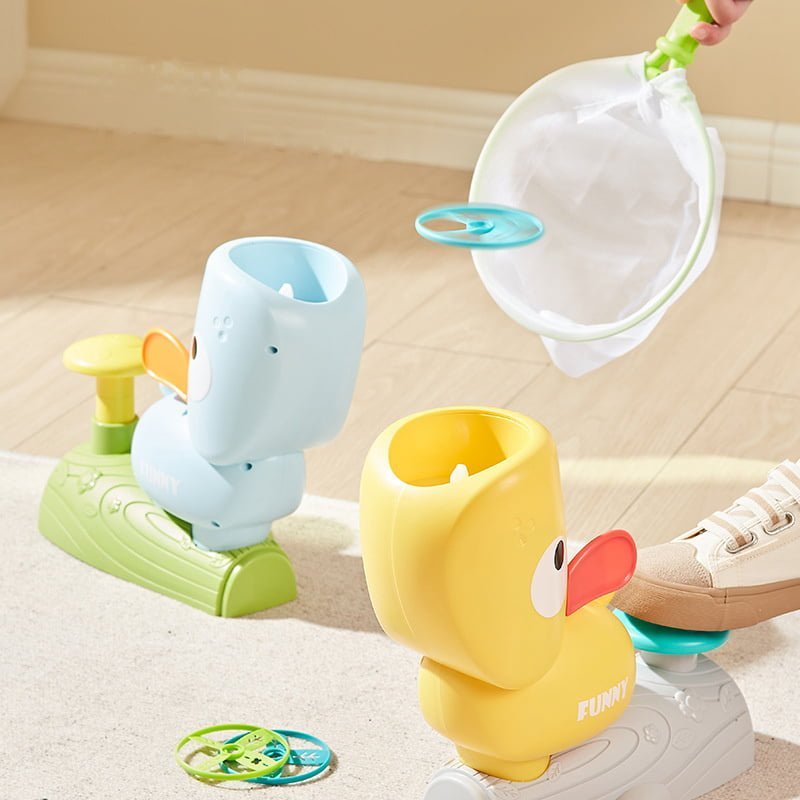 Flying Saucer Foot Launcher Ejection Disk Duck Toy