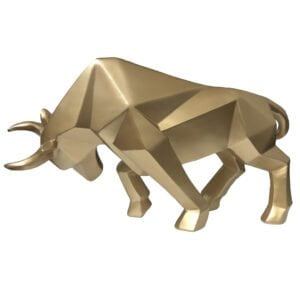 Nordic Bull Statue Geometric Resin Sculpture