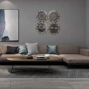 Nordic Viking Runes Wooden Wall Art