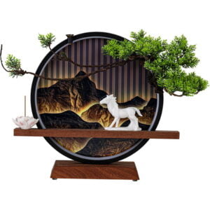 Mountain Circle Incense Ceramic Zen Ornament Lamp