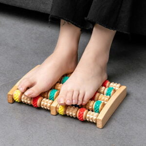 Wooden Roller Dual Foot Massager