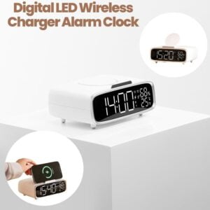 Digital LED Wireless Charger Alarm Clock