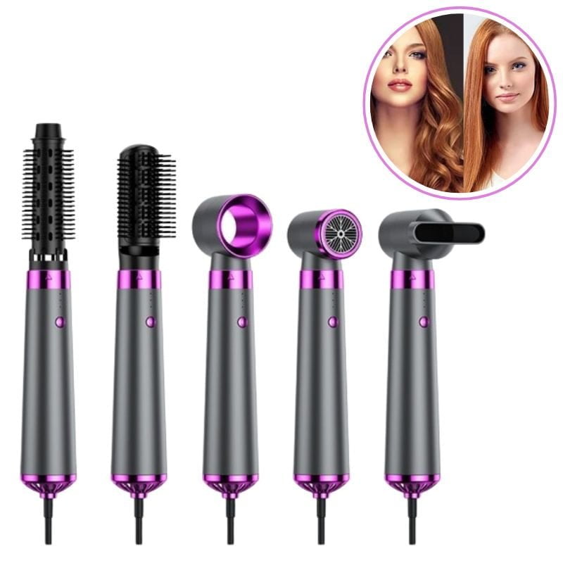 5-in-1 Ionic Hair Care Set Electric Hair Dryer And Curler