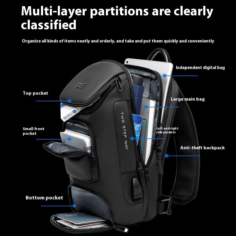 Crossbody Anti Theft Shoulder Sling Backpack