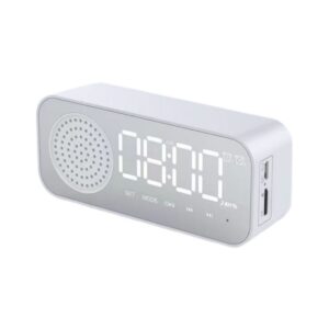 Digital Alarm Clock Mirror Clock Bluetooth Speaker